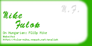mike fulop business card